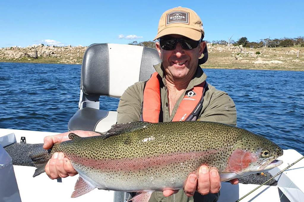Mark Bulley and his winning trout