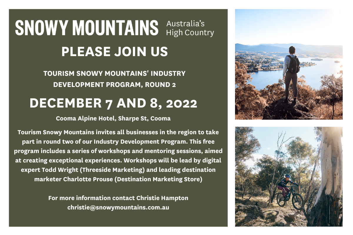 Be a Part of the Tourism Snowy Mountains Industry Development Program